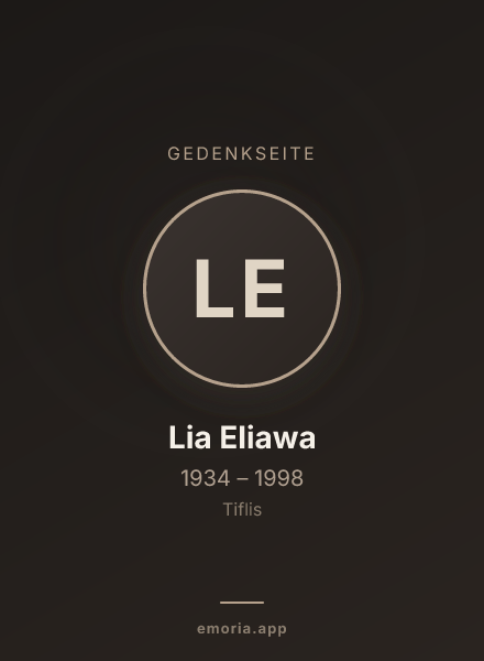 Gedenkportrait von Lia Eliawa