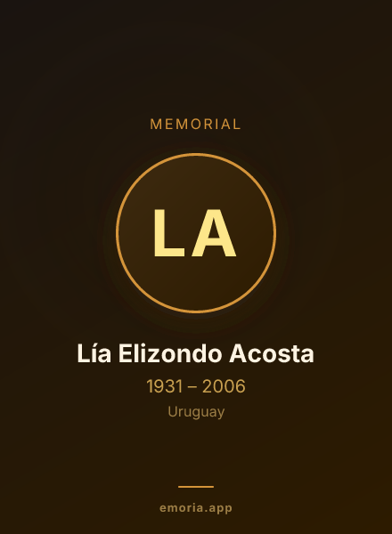 Memorial portrait of Lía Elizondo Acosta