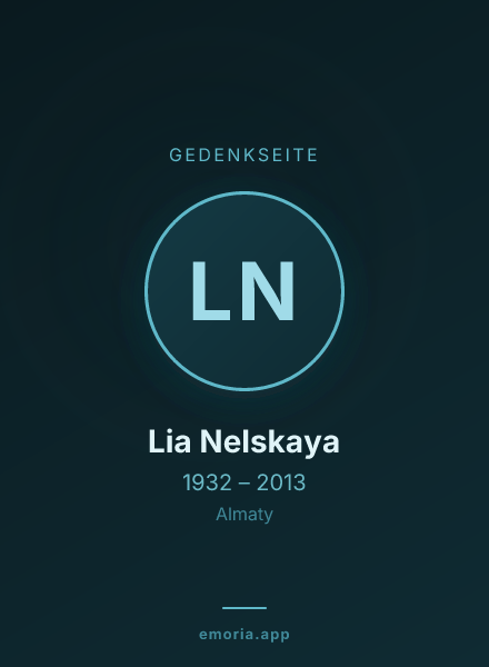 Gedenkportrait von Lia Nelskaya