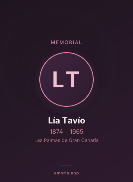 Memorial portrait of Lía Tavío