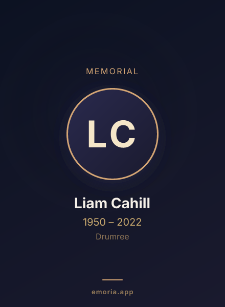 Memorial portrait of Liam Cahill