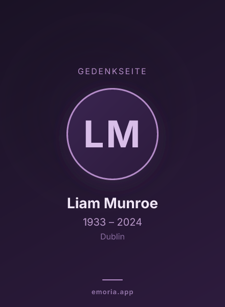 Gedenkportrait von Liam Munroe