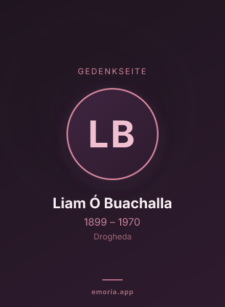 Gedenkportrait von Liam Ó Buachalla