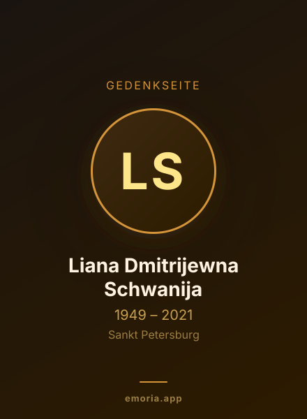 Gedenkportrait von Liana Dmitrijewna Schwanija