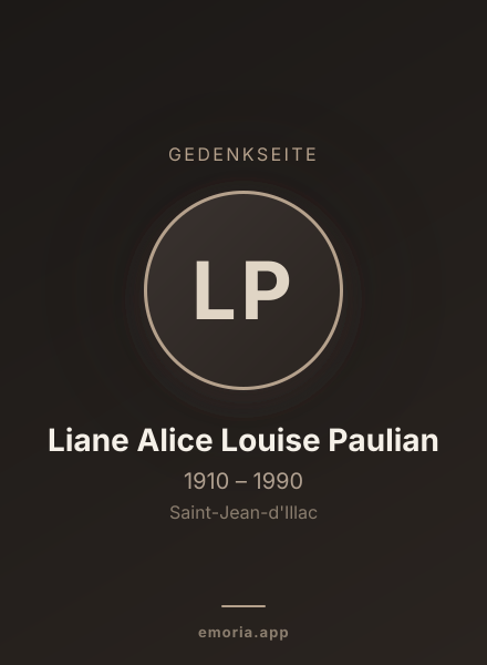 Gedenkportrait von Liane Alice Louise Paulian