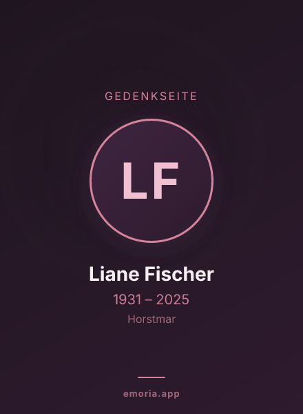 Gedenkportrait von Liane Fischer