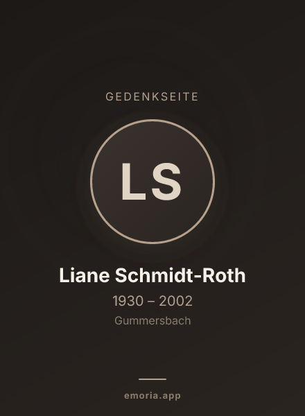 Gedenkportrait von Liane Schmidt-Roth
