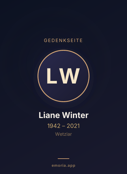 Gedenkportrait von Liane Winter