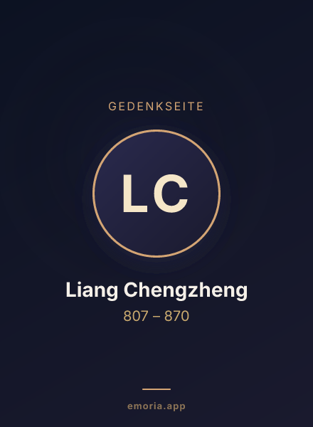 Gedenkportrait von Liang Chengzheng