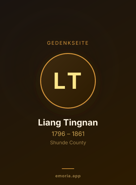 Gedenkportrait von Liang Tingnan
