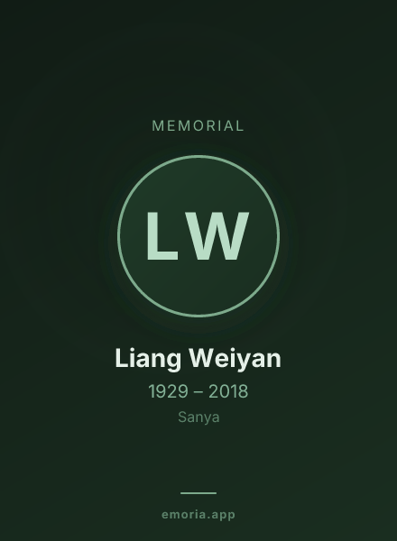Memorial portrait of Liang Weiyan