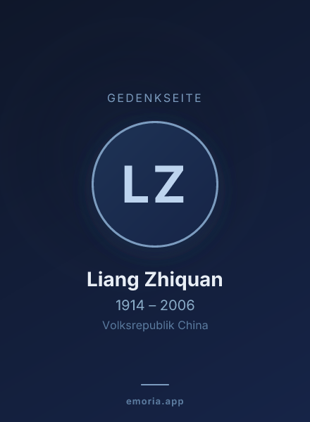 Gedenkportrait von Liang Zhiquan
