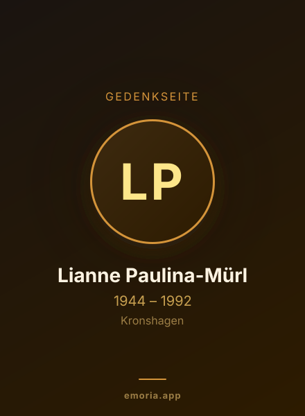 Gedenkportrait von Lianne Paulina-Mürl