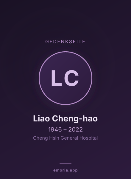 Gedenkportrait von Liao Cheng-hao