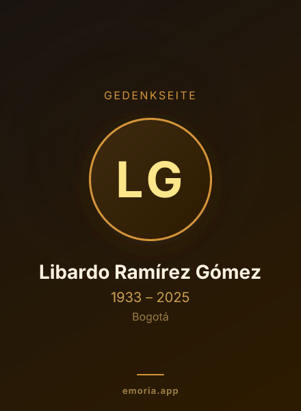 Gedenkportrait von Libardo Ramírez Gómez