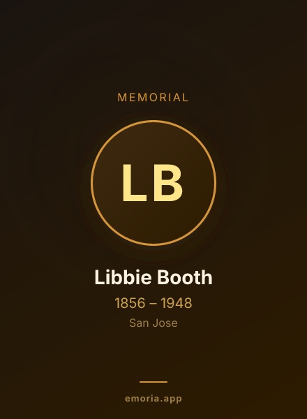 Memorial portrait of Libbie Booth