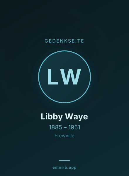 Gedenkportrait von Libby Waye