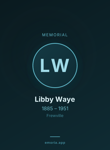 Memorial portrait of Libby Waye
