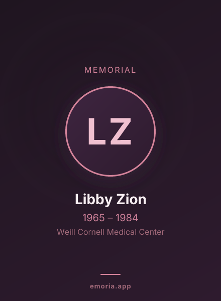 Memorial portrait of Libby Zion