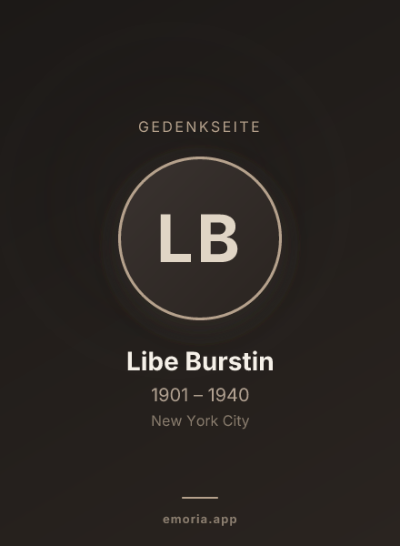 Gedenkportrait von Libe Burstin