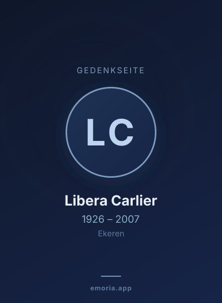 Gedenkportrait von Libera Carlier