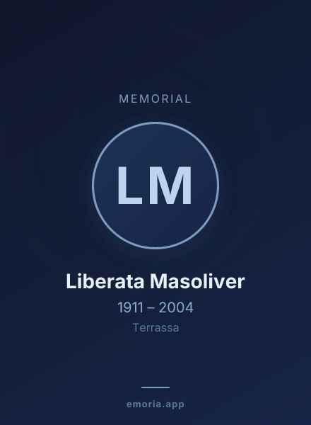 Memorial portrait of Liberata Masoliver