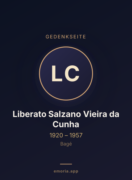 Gedenkportrait von Liberato Salzano Vieira da Cunha