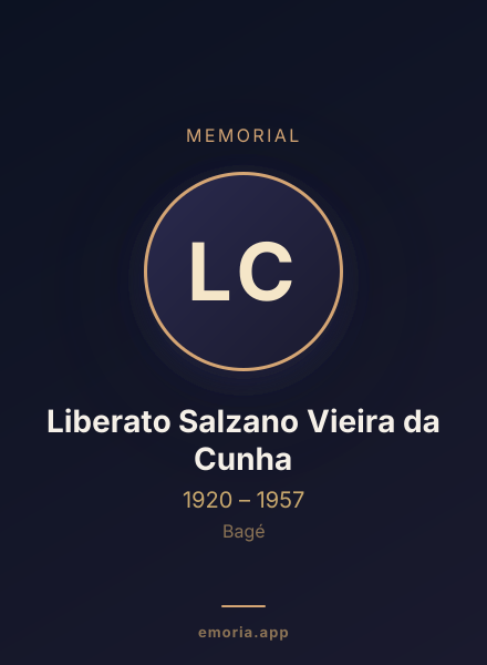 Memorial portrait of Liberato Salzano Vieira da Cunha