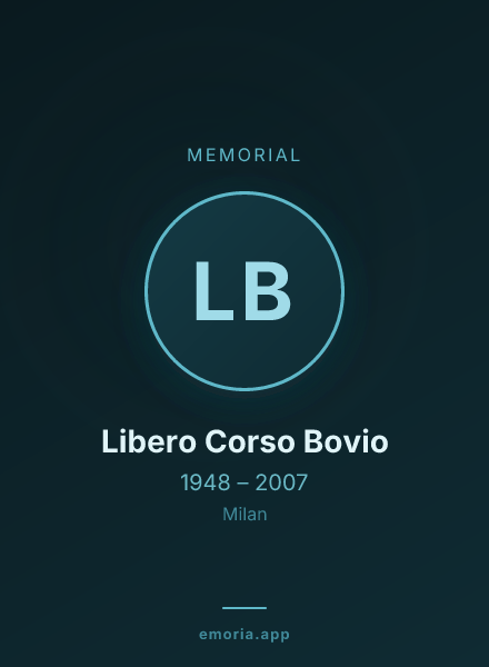 Memorial portrait of Libero Corso Bovio