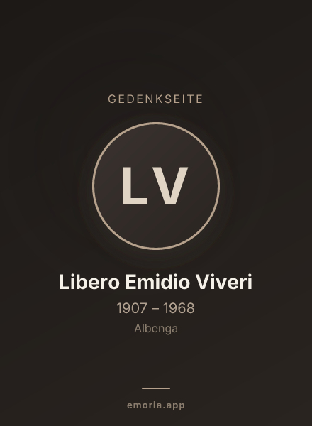 Gedenkportrait von Libero Emidio Viveri