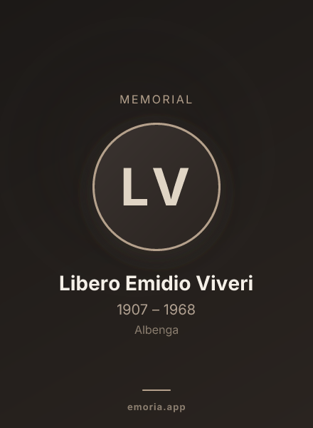 Memorial portrait of Libero Emidio Viveri