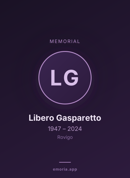Memorial portrait of Libero Gasparetto