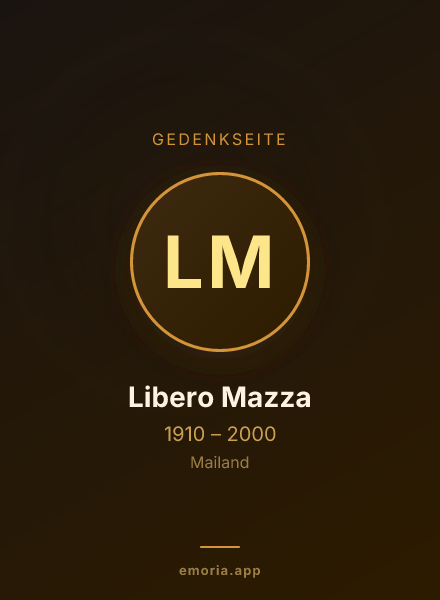 Gedenkportrait von Libero Mazza