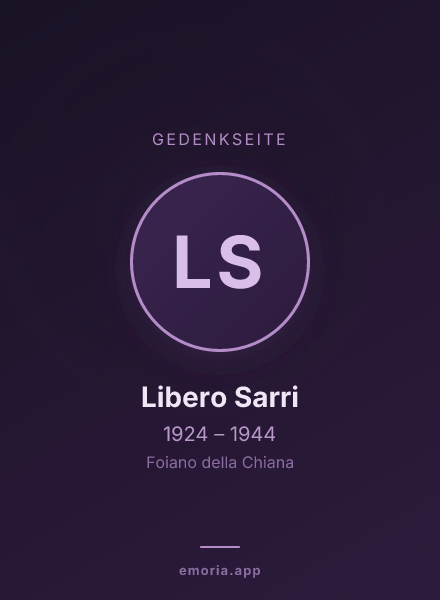 Gedenkportrait von Libero Sarri