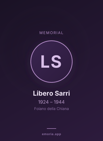 Memorial portrait of Libero Sarri