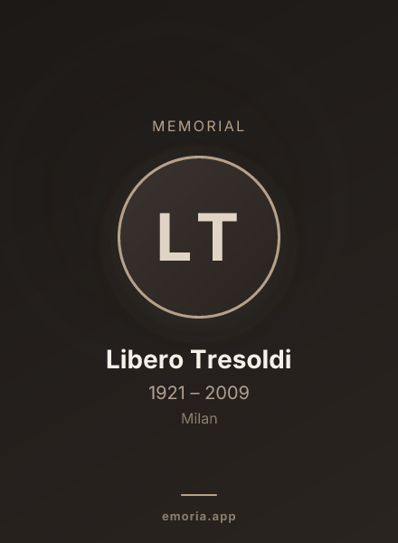 Memorial portrait of Libero Tresoldi