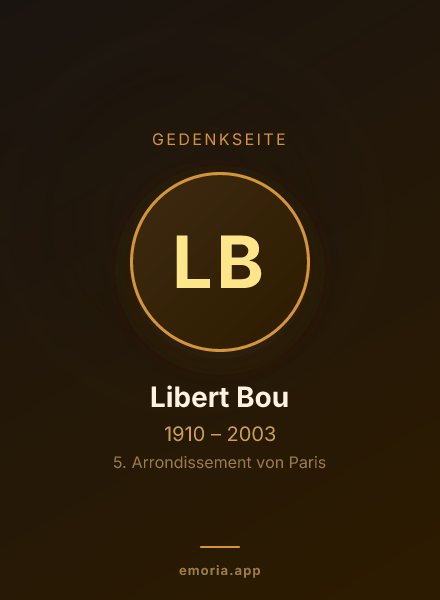 Gedenkportrait von Libert Bou