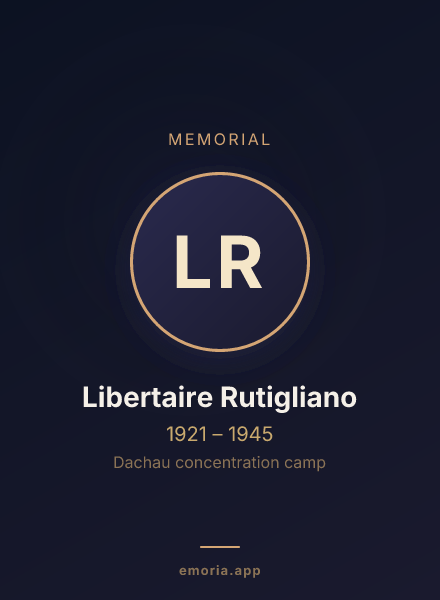 Memorial portrait of Libertaire Rutigliano