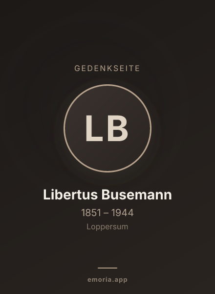 Gedenkportrait von Libertus Busemann