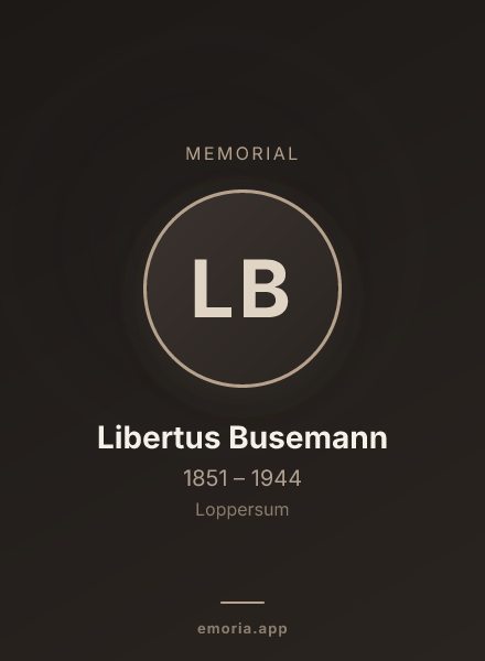 Memorial portrait of Libertus Busemann