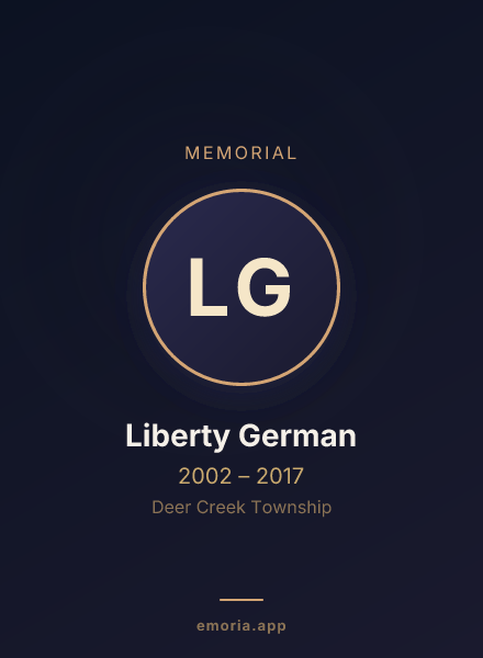 Memorial portrait of Liberty German