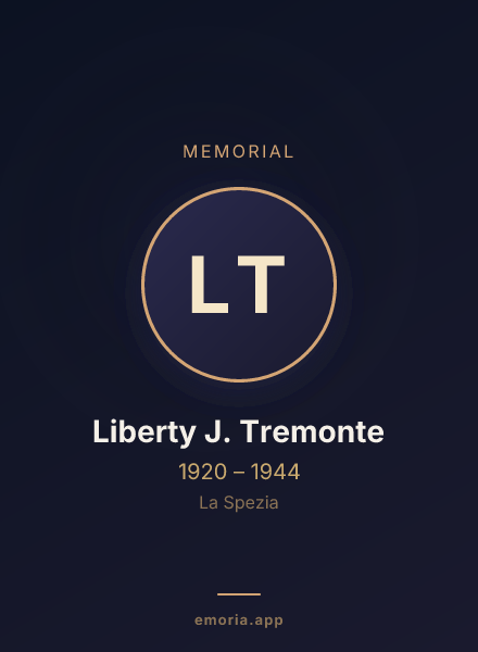Memorial portrait of Liberty J. Tremonte