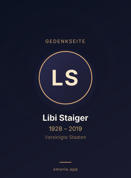 Gedenkportrait von Libi Staiger