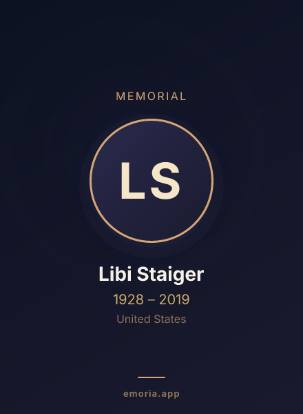 Memorial portrait of Libi Staiger