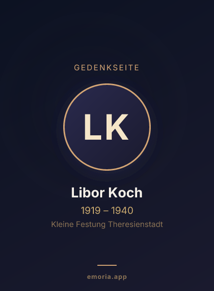 Gedenkportrait von Libor Koch