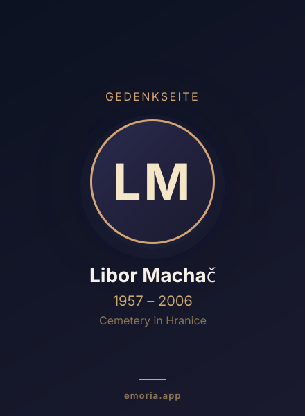 Gedenkportrait von Libor Machač