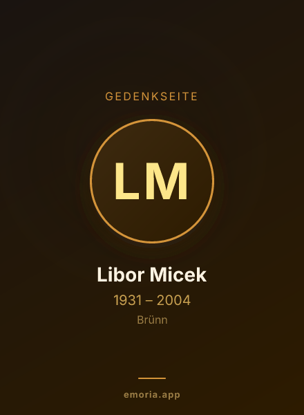Gedenkportrait von Libor Micek
