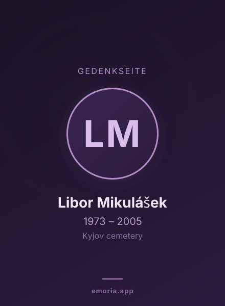 Gedenkportrait von Libor Mikulášek