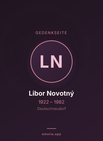 Gedenkportrait von Libor Novotný