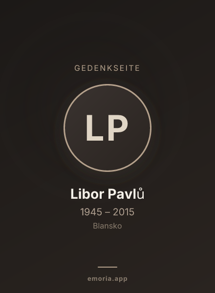 Gedenkportrait von Libor Pavlů